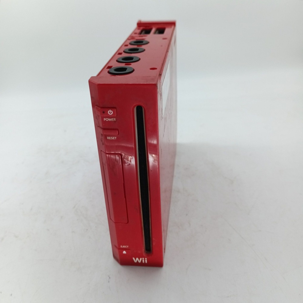 Nintendo Wii Console Red RVL-001 GameCube Compatible Serial LU92441268 Works #4